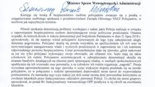 List Rafała Jankowskiego do szefa MSWiA