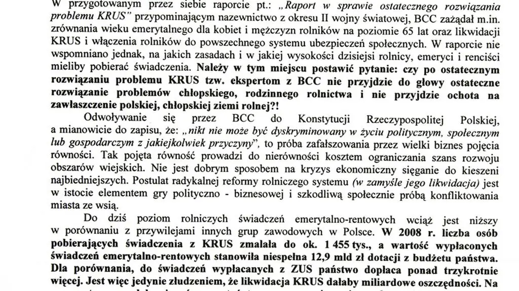 List Sawickiego