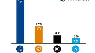 Listopadowy sondaż partyjny - partie z największym poparciem
