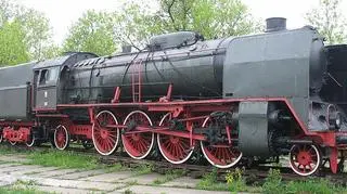 Lokomotywa parowa Pt47-152. Eksponat skansenu taboru kolejowego w Chabówce