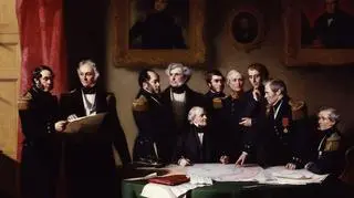 Los zaginionej wyprawy rozpalał wyobraźnię w XIX wieku. Na obrazach uwieczniano nawet planowanie poszukiwań. Tutaj w 1851 roku