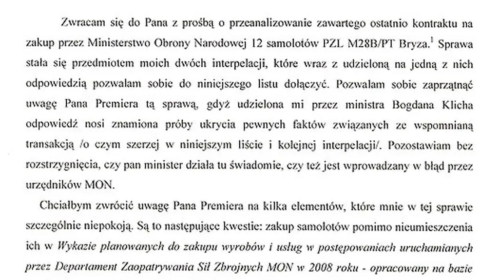 Ludwik Dorn pisze do premiera Tuska: