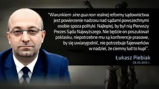 Łukasz Piebiak o zmianach w polskim sądownictwie
