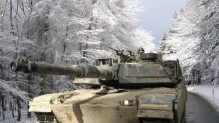 M1 Abrams podczas ćwiczeń w niemieckich lasach