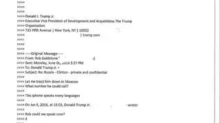 Maile opublikowane przez Donalda Trumpa Jr.