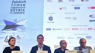 Maja Wagner, Ryszard Śmigulski, Wojciech Marczewski i Leszek Kopeć na konferencji prasowej