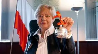 Małgorzata Gersdorf ze swoją bombką