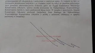Małopolski Wojewódzki Konserwator Zabytków zwrócił się do GDDKiA 