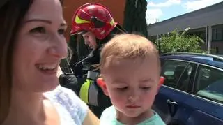 Mama Amelki po wszystkim dziękowała strażakom