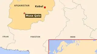 Mapa Afganistanu i okolic