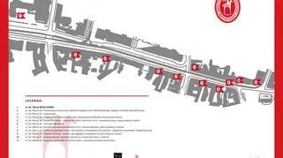 Mapa atrakcji Imienin Ulicy