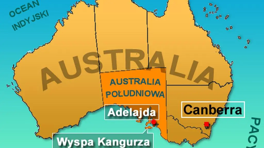 Mapa Australii Południowej
