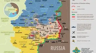 Mapa działań na froncie z 6 sierpnia
