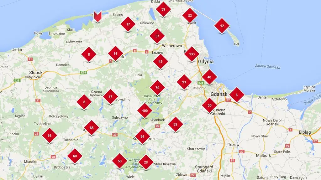 Mapa kapliczek 