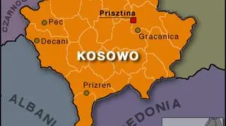 Mapa Kosowa
