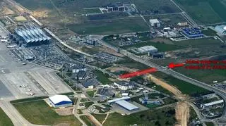 Mapa objazdów przy gdańskim lotnisku 