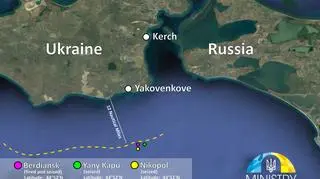 Mapa opublikowana przez Ministerstwo do spraw Terytoriów Tymczasowo Okupowanych w Kijowie