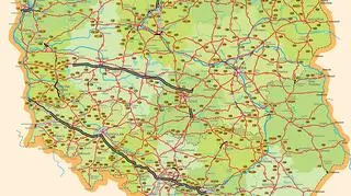 Mapa robót drogowych fot.GDDKiA