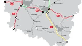 Mapa stanu budowy dróg