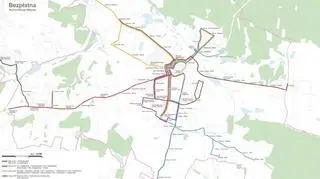 Mapka linii autobusowych 
