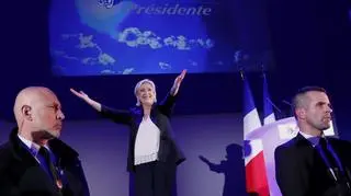 Marine Le Pen podczas przemowy