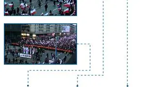 Marsz był podzielony na kolumny