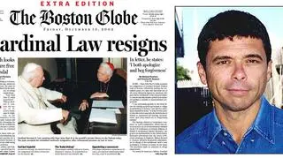 Matt Damon zagra Michaela Rezendesa (po prawej), dziennikarza "Boston Globe", który odkrył pedofilską aferę wśród księży