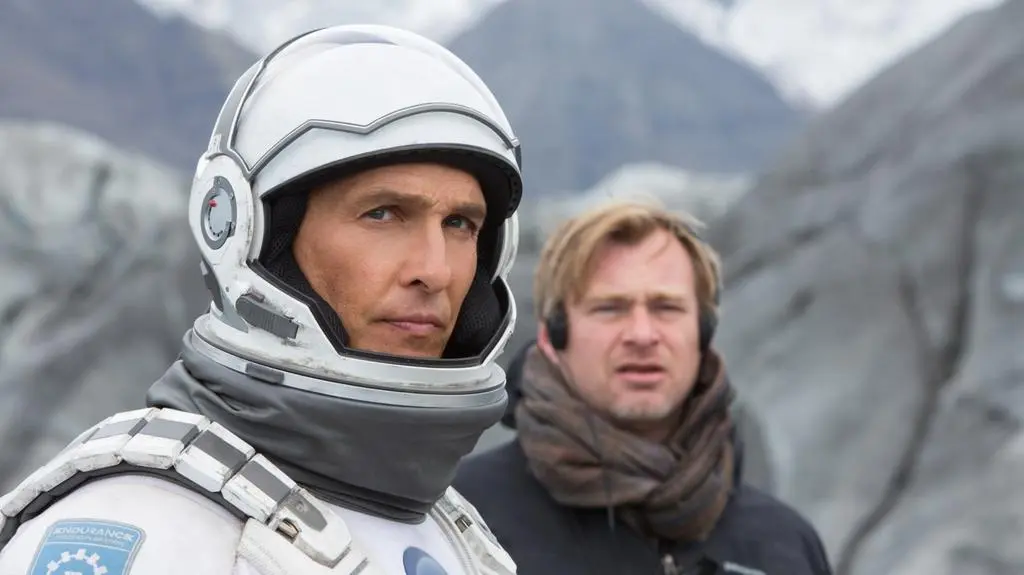 Matthew McConaughey i Christopher Nolan na planie "Interstellar"