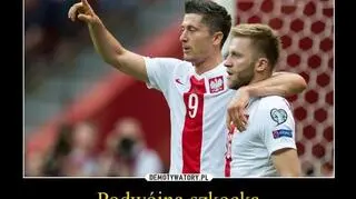 Memy z Robertem Lewandowskim