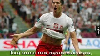 Memy z Robertem Lewandowskim