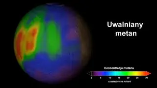 Metan uwalniany do atmosfery według pomiaru NASA