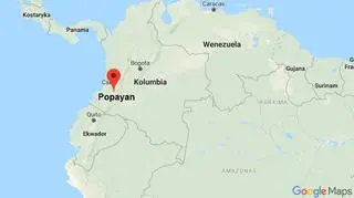 Miasto Popayan w Kolumbii