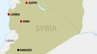 Miejsca rosyjskich nalotów w Syrii 