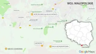 Miejsca, w których doszło do wyładowań atmosferycznych