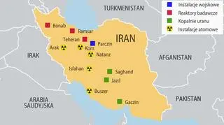Miejsca ważne dla irańskiego programu atomowego