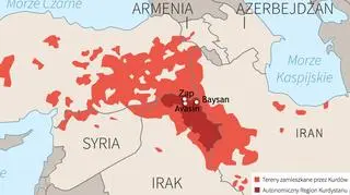 Miejsca zbombardowane przez Turków w irackim Kurdystanie