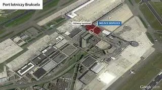Miejsce eksplozji na lotnisku