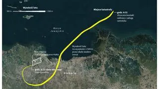 Miejsce katastrofy indonezyjskiego samolotu