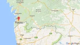 Miejsce katastrofy pociągu w Hiszpanii