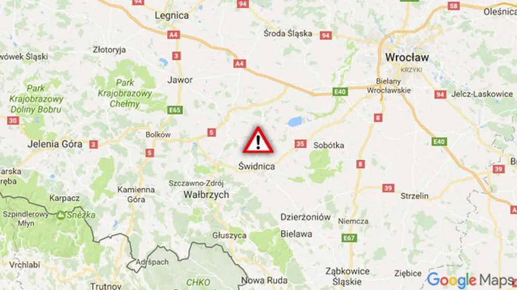 Miejsce, w którym doszło do karambolu
