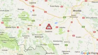 Miejsce, w którym doszło do karambolu