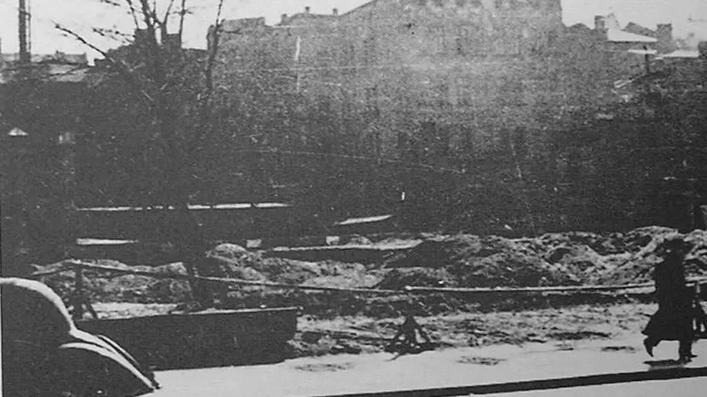 Miejsce w którym stała synagoga - 1941 rok 