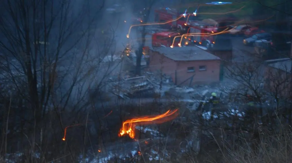 Miejsce wybuchu (fot. internauta Overs)