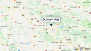 Miejsce wypadku Dobrzeń Mały