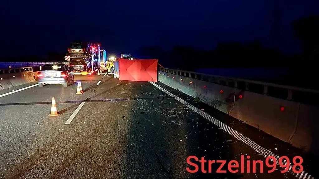 Miejsce wypadku na A4