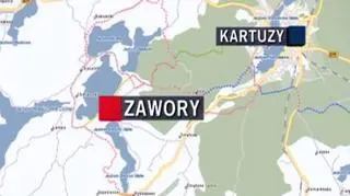 Miejsce wypadku (PAP)