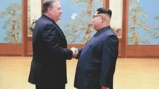 Mike Pompeo i Kim Dzong Un w Pjongjangu