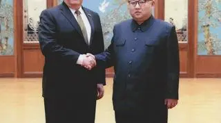 Mike Pompeo i Kim Dzong Un w Pjongjangu