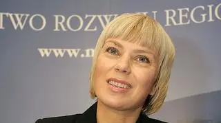 Minister rozwoju regionalnego, Elżbieta Bieńkowska (fot, TVN24)