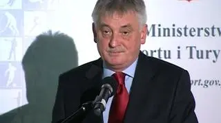 Minister sportu, Mirosław Drzewiecki (fot. TVN24)